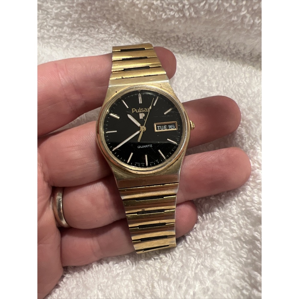 Men's Pulsar V348-7009 Stainless Steel Quartz Watch Untested‎